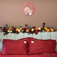 Red Wedding Room Decoration Decoration Vines Flowers Long Strips Festive Wedding Rose Vines New Hous