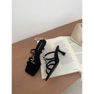 Strap high heel sandals with 7cm high heel