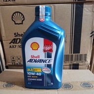 OLI SHELL ADVANCE AX7 MATIC 1L SAE 10W-40 API SN JASO MB OLI SCOOTER 150 CC ORIGINAL SHELL