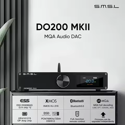 SMSL DO200 MKII AMP HIFI Digital MA5332MS Chip High Power Stereo Amplifier XLR/RCA/USB/Bluetooth 5.0