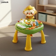 yuksok Musical Activity Table Busy Board Style Young Child Learning Table Illuminated Lights Interac