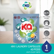 💥Cheapest💥Ka 4in1 Laundry Capsules Refill 40 Pod Anti-Dust Mite [🔥Local Ang Mo Kio Seller 🔥]