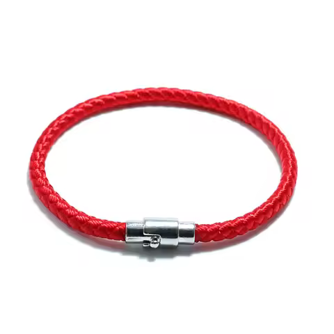 Minimalist Red Rope Magnetic Bracelet Simple Men Women Magnet 4MM Thread Braslet For Armband Lucky J