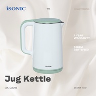Isonic Jug Kettle IJK-C2018 1.7L Double Layer Body Leap Cover SUS304 Boil Water Auto Power Off Overh