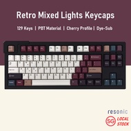 [SG] GMK Retro Mixed Lights Keycaps | Dye-Sub PBT | Cherry Profile | Royal Kludge Tecware Keychron Akko Ducky