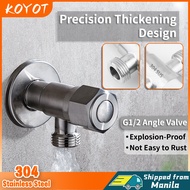 KOYOT 304 Stainless Steel Thickened  G1/2 One Way Angle Valve Suitable for Connecting Bidet Toilet and Faucet