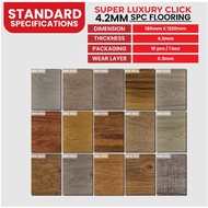 4.2 MM VINYL WATERPROOF SPC SUPER LUXURY CLICK FLOORING/ 4.2MM LANTAI SUPER LUXURY KALIS AIR DENGAN SISTEM KLIK♦️♦️♦️