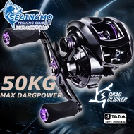 SEAINAMO ZERO-VX 198g Left-Handed Baitcasting Fishing Reel,7.2:1 Gear Ratio 6+1BB 50kg Drag