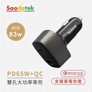 Soodatek 83WPD+QC High Speed Dual Hole Car Charger SCC1U1-PCPD83