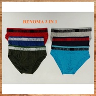 Sc [innerwear] RENOMA Men Brief 3 in 1/men's Underwear 3 in 1 Adult