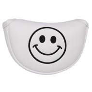 Soft Leather with Embroidery Golf Club Mid/Half/Small Mallet Putter Head Cover Magnetic Closure