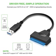 KEBIDU USB 3.0 to SATA 2 5  inch 7+15Pin Cable 25CM Length HDD SSD Hard Disk Driver DVD CD Rom Adapt