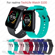 Sports silicone strap for Realme TechLife Watch S100 / SZ100 Smart Watch Replacement Band