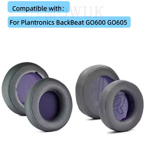 For Plantronics BackBeat GO600 GO605 Headset Thick Sponge Memory Foam Cushions Fabric Earcups Earpad