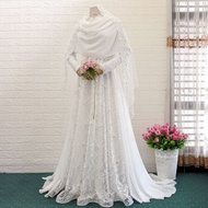Gaun pengantin / Gaun akad / gaun muslimah / gaun pernikahan / gaun