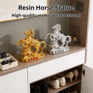 Resin Animal Horse Statue Horse And Feng Shui Design Small Doll Suitable For Crafts Office And M8b7
