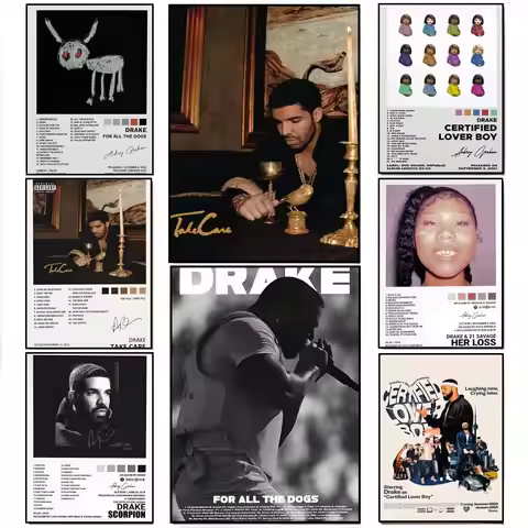 Rapper D-Drake Vintage Poster Poster HD Waterproof Wall Sticker Bar Living Room Decor Gift