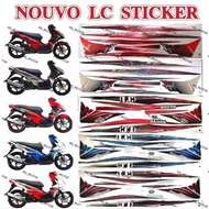 NOUVO LC BODY COVER STICKER STRIPE COVER SET (2) (3) RED GOLD WHITE BLACK BLUE RED NOUVO LC135 135 Y