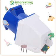 INTERESTING Industrial Power Socket, 32A-123 220-250V 3‐Pin Industrial Socket, Durable 3 Cores Brass