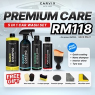 CARVIX | Premium Care Package Car Wash Set Nano Car Shampoo Car Coating Car Wash & Wax Car Cleaning