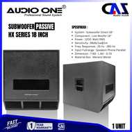 AudioOne Subwoofer 18 Inch Single Super Bass HX 118 Sound System Lapangan Outdoor Professional | DMS