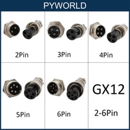 [P3001] COMBO 1 -10 Round connector GX12 - 2P-3P-4P-5P - JACK GX12 - 12mm connector 2 pin socket con