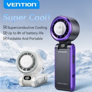 Vention Portable Foldable Handheld Fan with LED Display 4 Speed Modes for Travel Ofice Home