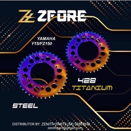 SPROCKET 428 STEEL TITANIUM  Y15 V1-V2/FZ150