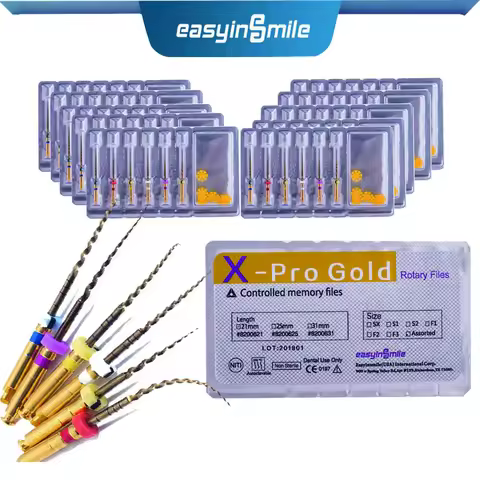 Easyinsmile Dental Endo Files Gold X-Pro Large NITI Rotary Endodontic File Taper SX S1 F1 F2 F3 21MM