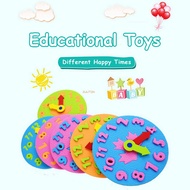 Learning Clock Puzzle Spelling Building Blocks Learning Time to Debate Numbers Montessori Clock Chil