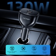 LKTOP 130W Car Charger 1A+2C 130W Super Fast Charging Single Port 100w Without Power Reduction