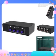 [a1t7jhwv] AUX Audio Switcher 4 in 1 Out Stereo Audio  4X1 3.5mm Aux L/R  Audio Switch Box Analog Au