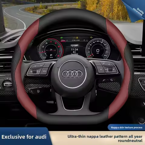 Leather Car Steering Wheel Cover for Audi A4 B8 B9 B6 B7 B5 A3 8p 8l 8y 8v A6 C5 C7c8 C6 Q5 Q3 A5 A1
