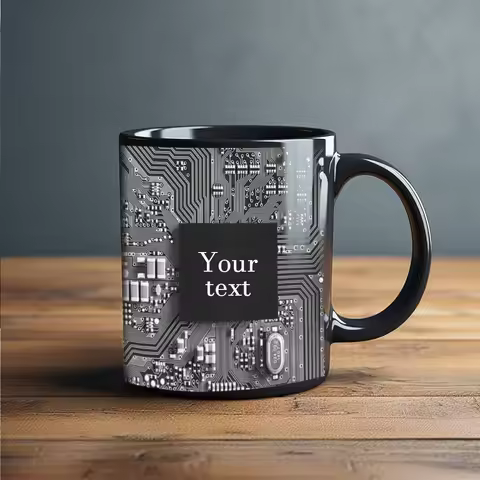 Customize your own circuit design motherboard coffee mug Birthday gift for circuit lovers IT boy fri