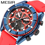 New megir men's watch tide brand fashionable multi-function watch waterproof luminous sports watch 2
