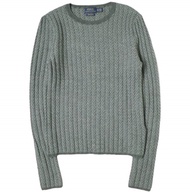 POLO RALPH LAUREN Revival Doll 人字紋毛衣（Anne NakamuraNakamura款，模特兒編號 211815101001）XS 灰色圓領毛衣（原價：¥47,300）