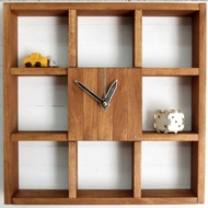 KAYU Teak Wood Wall clock/ Square Wall clock/ Unique wooden Wall clock/ wooden clock