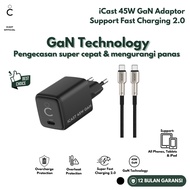 ICast Charger 45W GaN PD 3.0 100W Super Fast Charging 2.0 Charger 45W GaN Technology