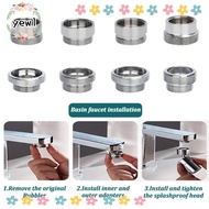 CEDAR Faucet Adapter Set, Metal 18/20/22/24mm To 22mm Water Filter Adapter,  With Washer Faucet Conn