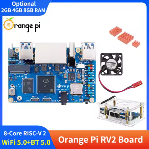Orange Pi RV2 2GB 4GB 8GB RAM Board LPDDR4 8-Core TOPS AI CPU WiFi BT5.0 BLE M2 PCIE SSD Mini PC Opt