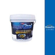 HomePro สีน้ำทาภายนอก COOL DIAMONDSHIELD 15 BASE A กึ่งเงา 2.5 แกลลอน แบรนด์ BEGER