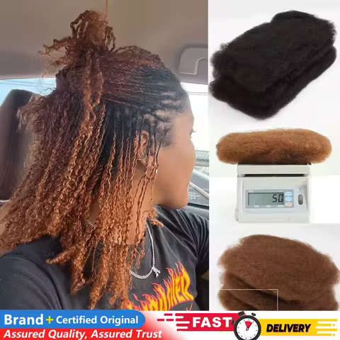 Debut Top Peruvian Virgin Kinky Curly Mini Twist Hair 50G/pc QVR Afro Kinky Bulk Human Hair for Brai