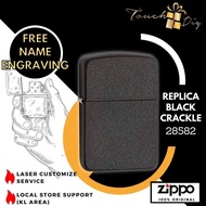 Zippo 28582 - 1941 Replica Black Crackle Lighter with Free Name Engraving