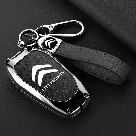 Leather Car Key Holder Car Keychain Bag Organizer Car Key Case For Citroen C1 C2 C3 C4 C5 C6 C8 C4L 