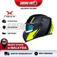 NEXX VILITUR HI-VIZ ZERO Full Face Helmet Motor Visor Topi Keledar Keselamatan Full Face Original Superbike SIRIM