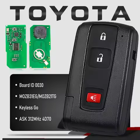 KEYECU MOZB31EG/MOZB21TG Keyless Go Smart Remote Key ASK 312MHz 4D70 Board 0030 for Toyota Prius 200