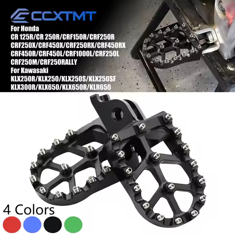 CNC Rests Pedals Footpegs Foot Pegs For Kawasaki KX KLX KXF 250F 450F 250X 450X 250 450 450R 2006-20