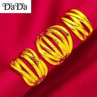 Original 916 Gold Colorfast Fried Dough Twists Ring Engagement Ring for Women Jewelry