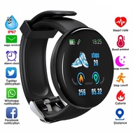 นาฬิกาออกกำกาย D18 Smart Watch HR Fitness Tracker Bracelet Men Women Kids Smart Wristband Waterproof Sport Smartwatch For Android IOS