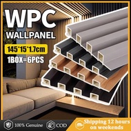 Fluted Wall Panel WPC Wall Panel 1.45 Meter 6pcs Wood Strip Slat Wall Decoration Shiplap